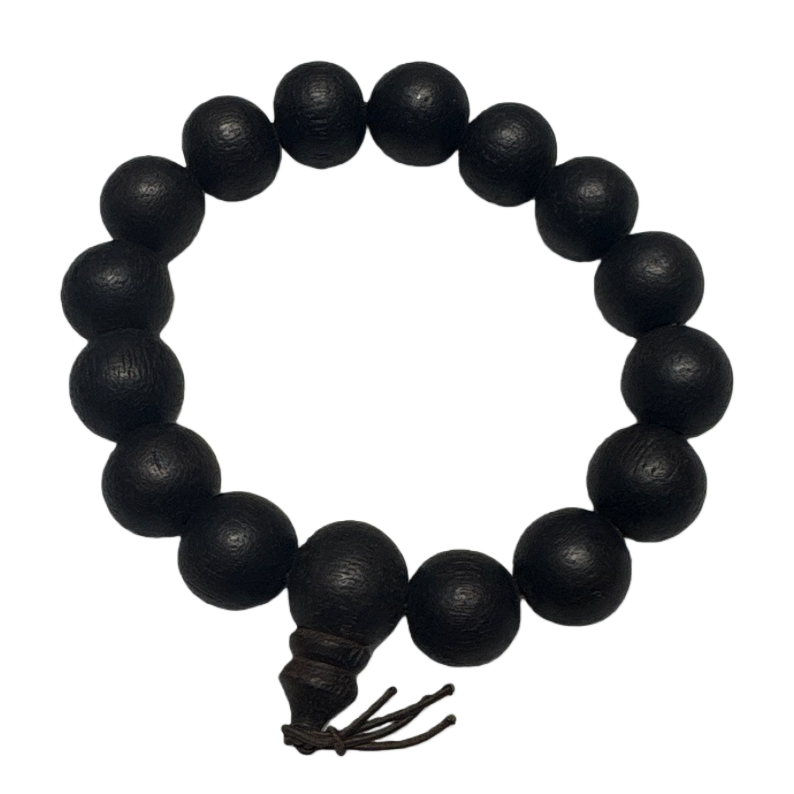 Black wooden bracelet with natural texture, a simple and fashionable accessory for men Item Picture