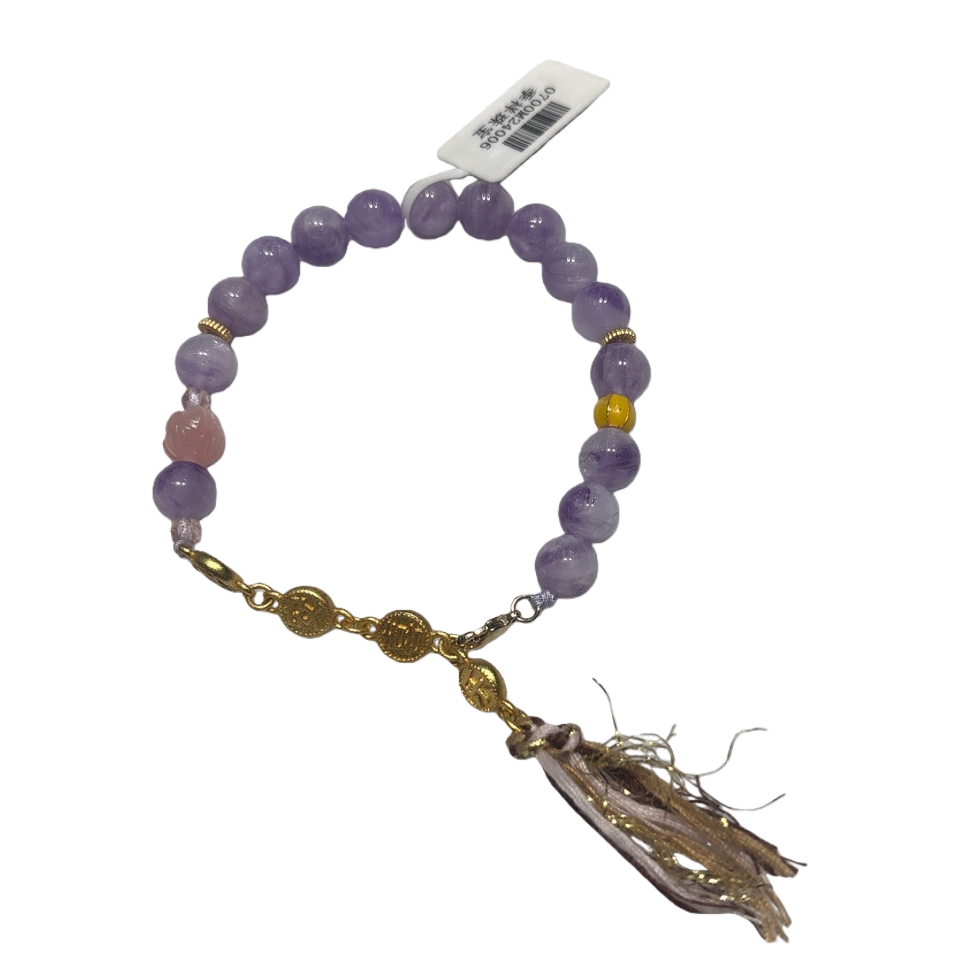 A purple beaded bracelet with a simple and fashionable design for women Item Picture