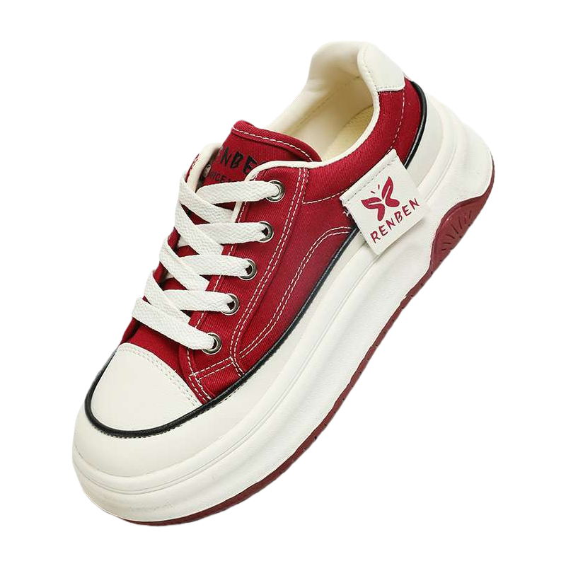 Red canvas casual sports shoes are breathable, comfortable and versatile, a classic style Item Picture
