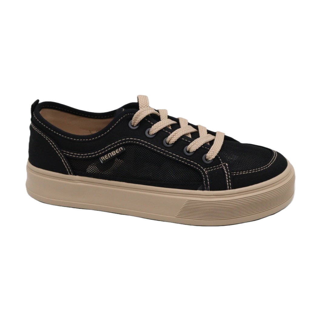 The black mesh casual sports shoes are breathable, comfortable, anti-slip, wear-resistant, lightweight and shock-absorbing Item Picture