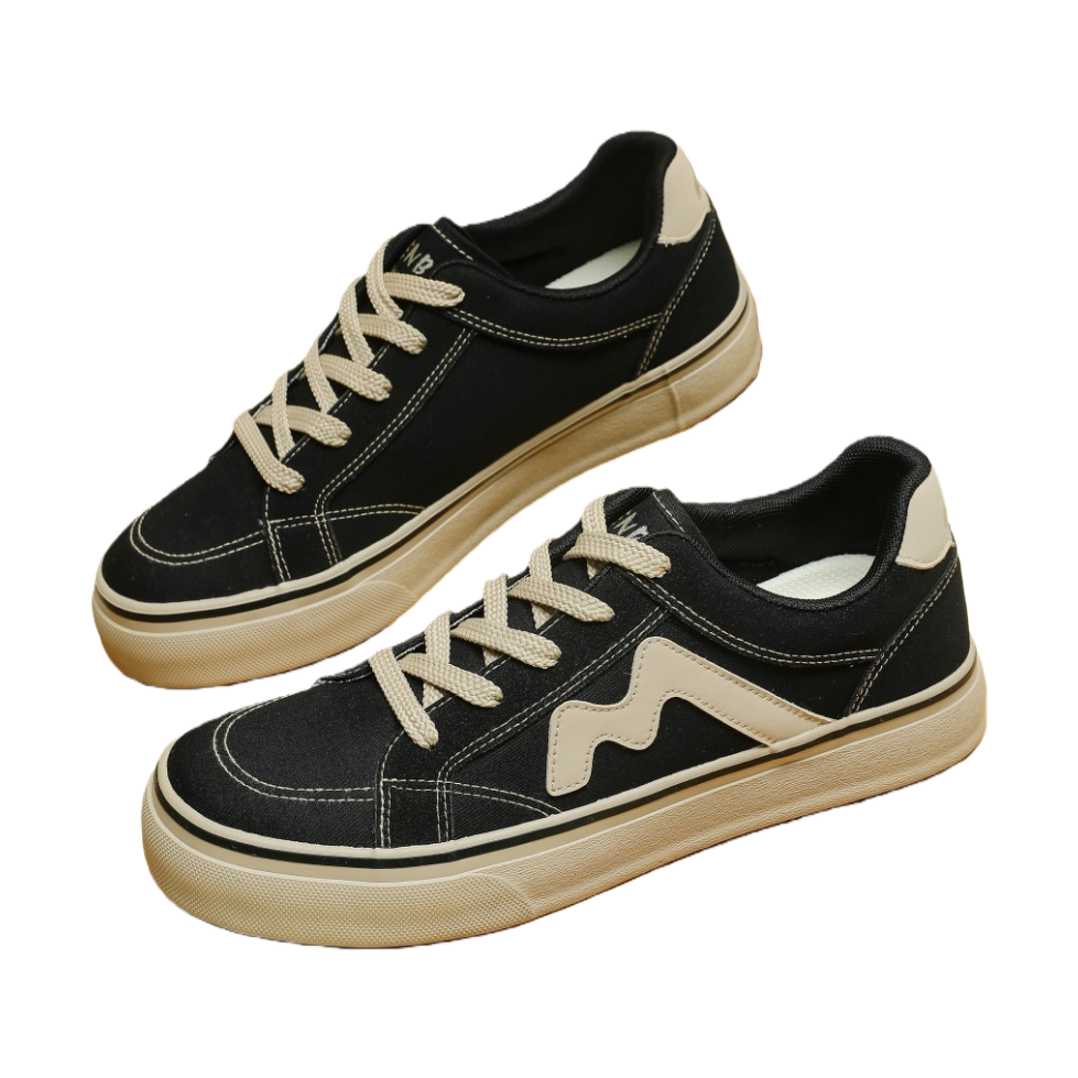 Black classic canvas shoes for men are casual, versatile, durable, anti-slip and breathable Item Picture