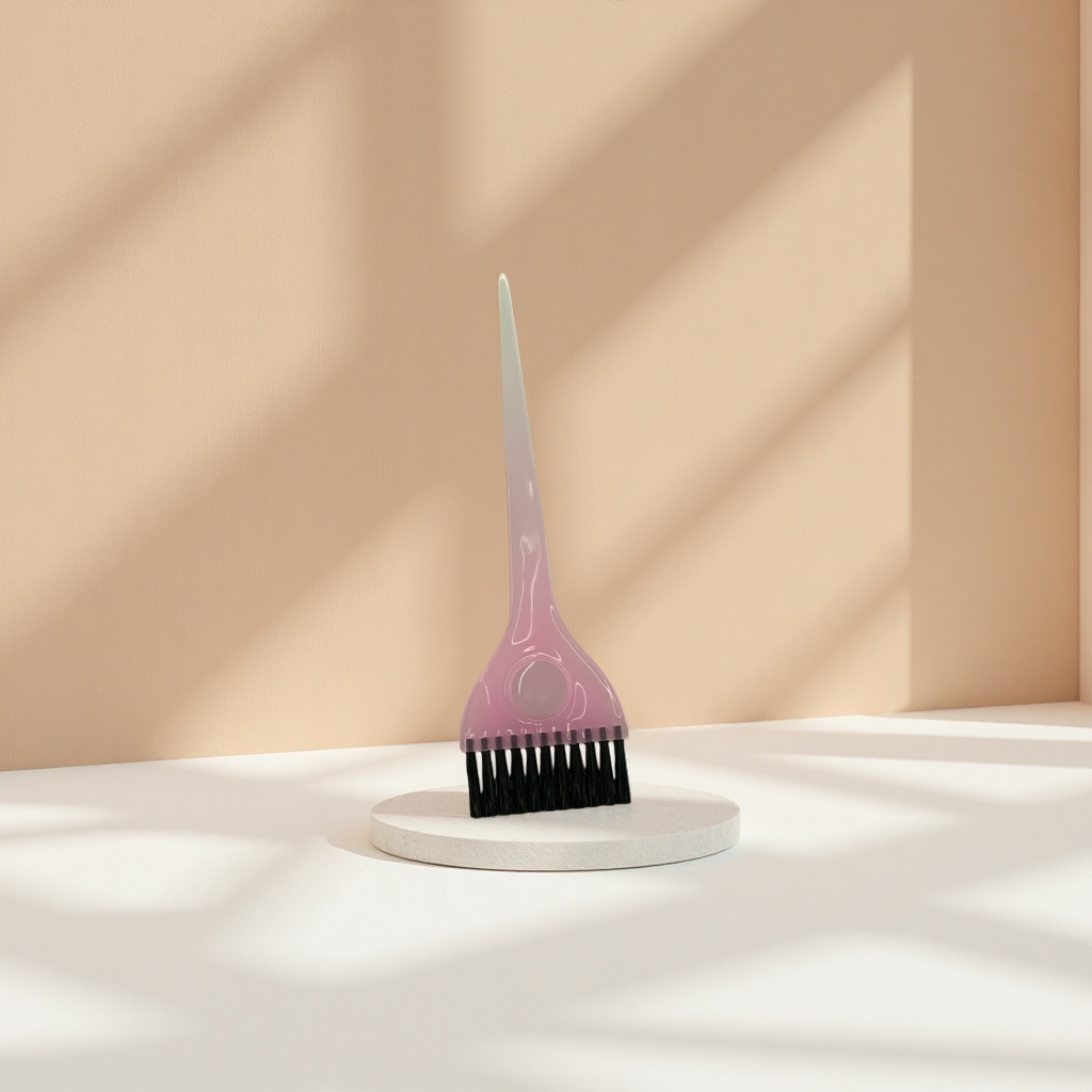 Pink hair dye brush, professional hair dyeing tool, home hair styling brush, hair dye brush