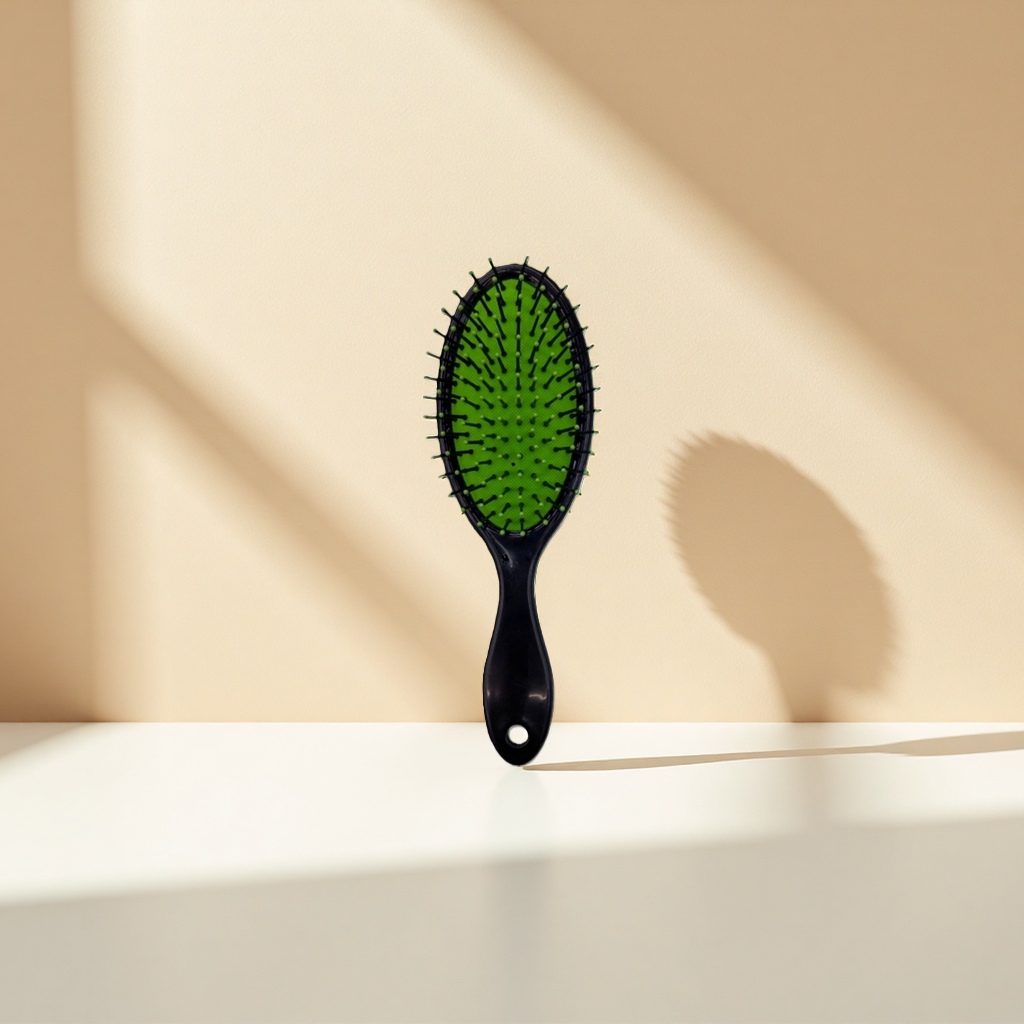 Green comb surface, black handle, smooth hair care and anti-static comb Specification image