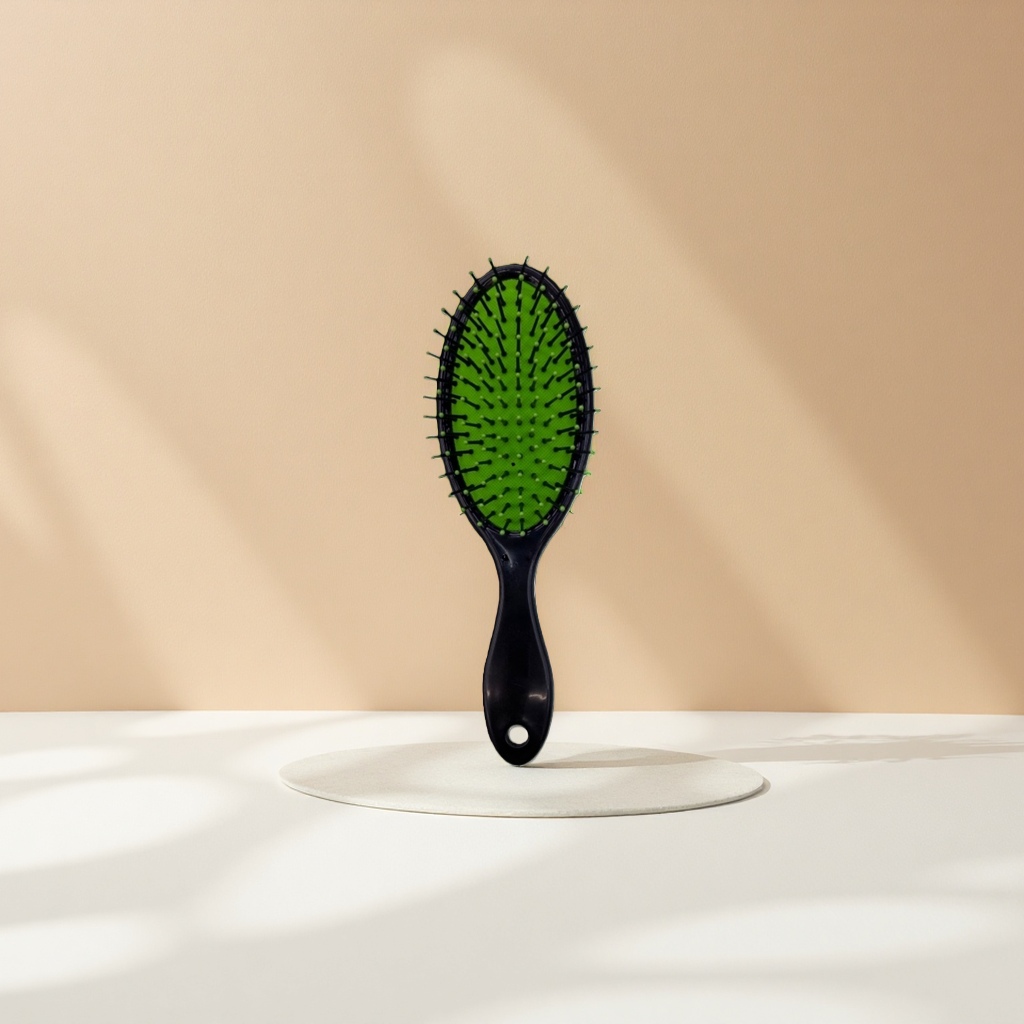 Green comb surface, black handle, smooth hair care and anti-static comb