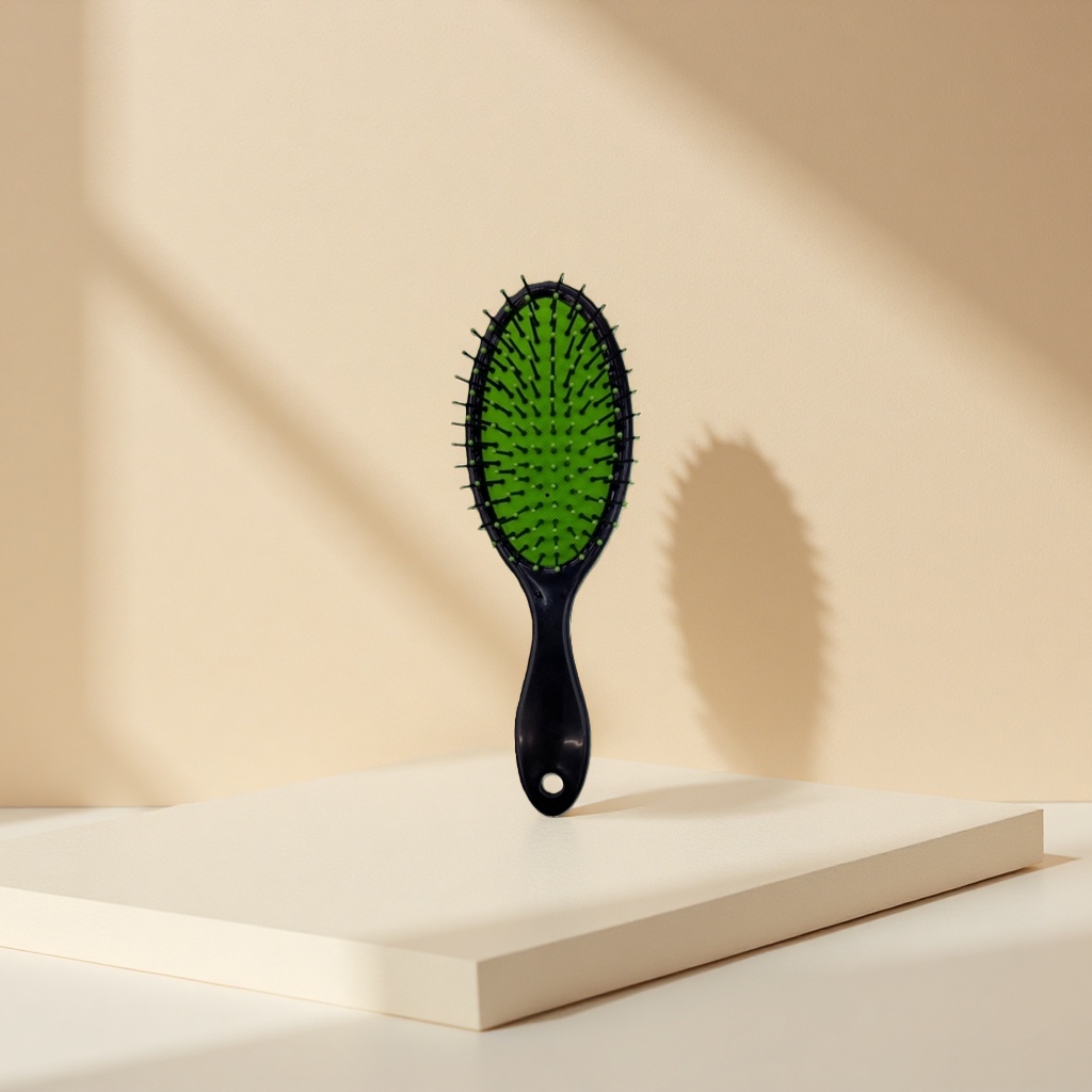 Green comb surface, black handle, smooth hair care and anti-static comb Application Scenario