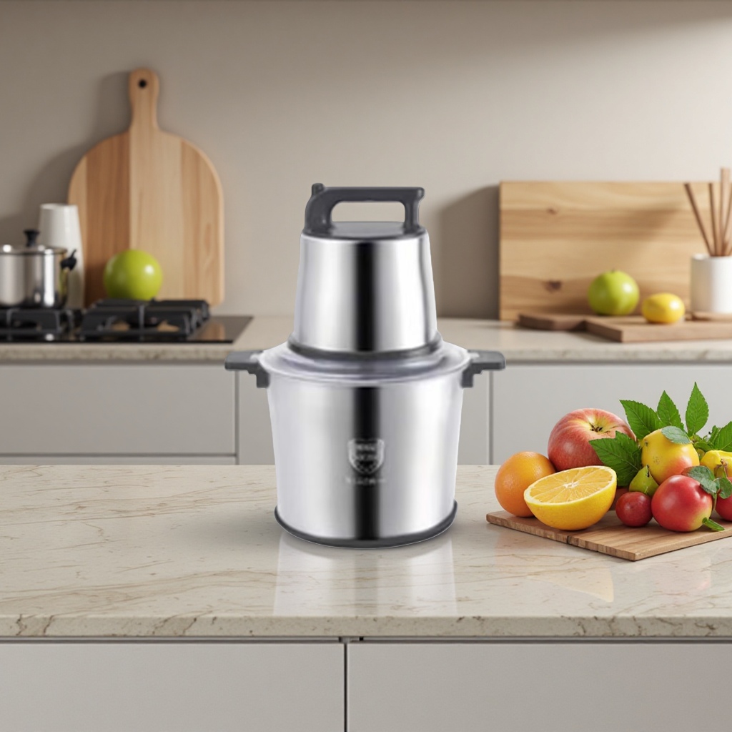 Stainless steel meat grinder, household high-power meat grinder, meat grinder, multi-functional food processor details Picture