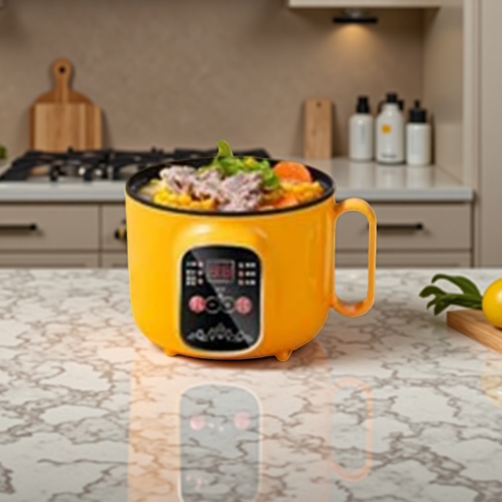Yellow rice cooker 1L smart temperature-controlled rice cooker details Picture