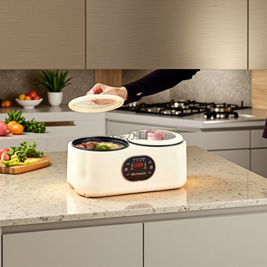 Electric hot pot, household multi-functional electric hot pot, intelligent temperature-controlled electric cooking pot Specification image