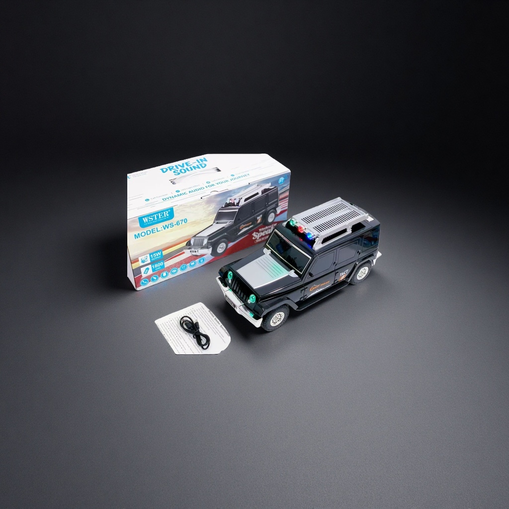 The WS 670 Bluetooth speaker for off-road vehicles offers clear sound quality, is portable for outdoor use, and is waterproof for music playback Application Scenario