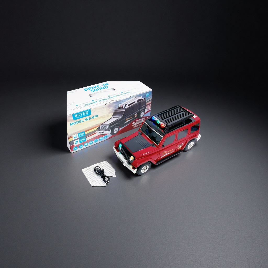 The WS 670 Bluetooth speaker for off-road vehicles offers clear sound quality, is portable for outdoor use, and is waterproof for music playback Specification image