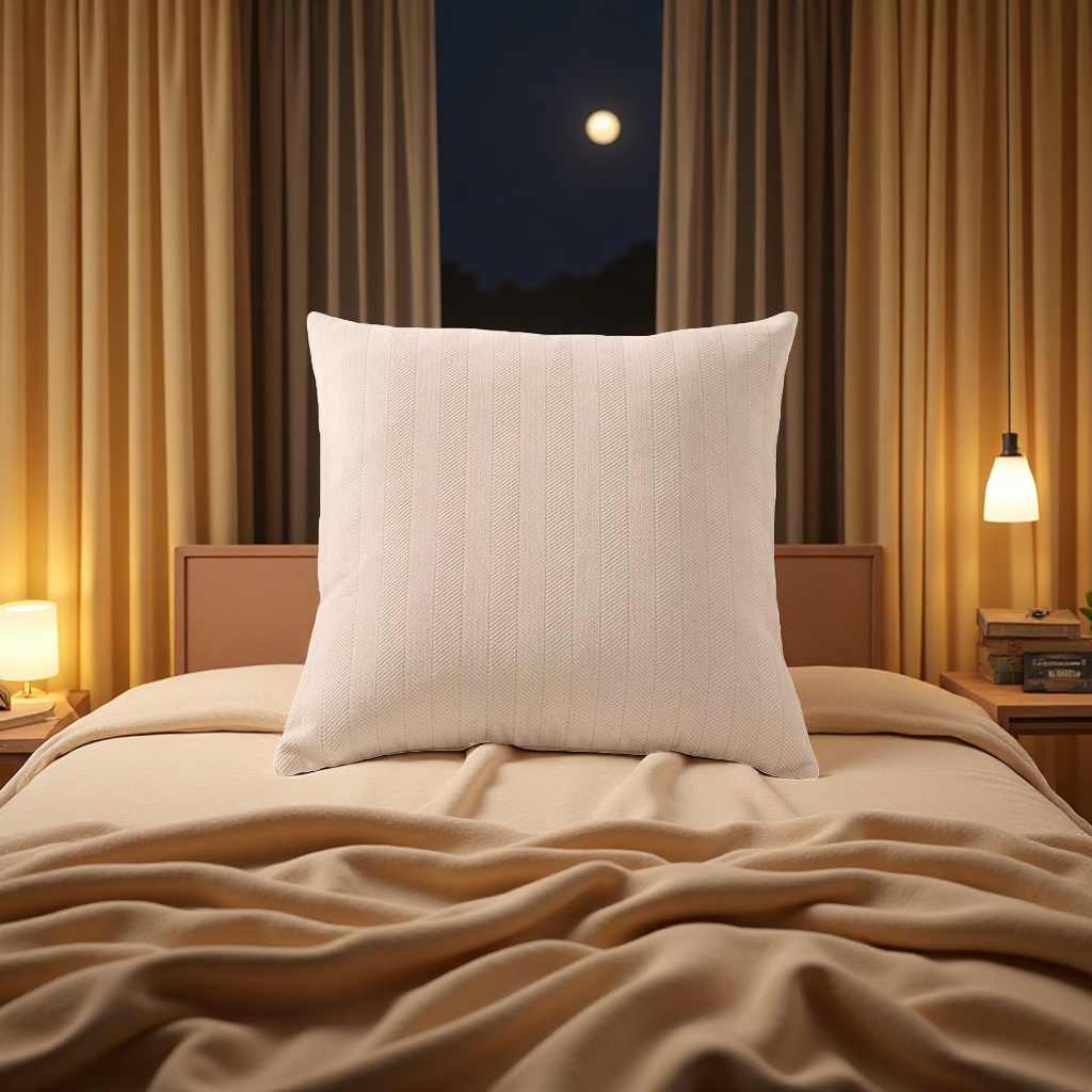 2026 Low-key luxury beige striped throw pillow, comfortable, breathable, soft and soft home decoration cushion, comfortable throw pillow Application Scenario