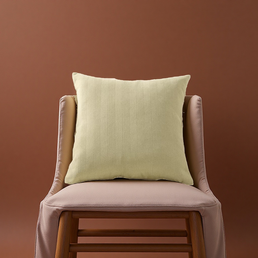 2026 new custom sleep aid light green herringbone pattern throw pillow, breathable, soft and comfortable, thickened filled cushion Application Scenario