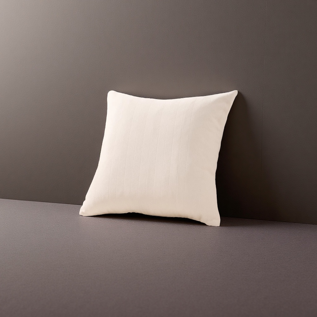 2026 New custom white striped cushion comfortable breathable soft cushion home leisure seat cushions details Picture