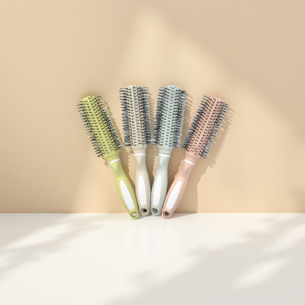 Four sets of hair styling tools for curling hair combs in different colors details Picture