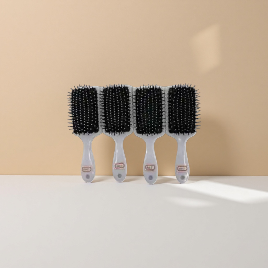 Four combs with black teeth and white handles Specification image