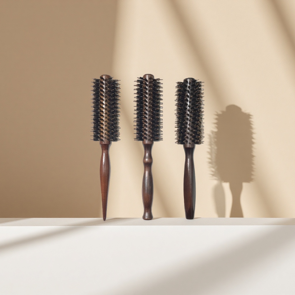 Wooden curling comb, natural massage hair care and styling comb, smooth hair texture and prevent tangling details Picture
