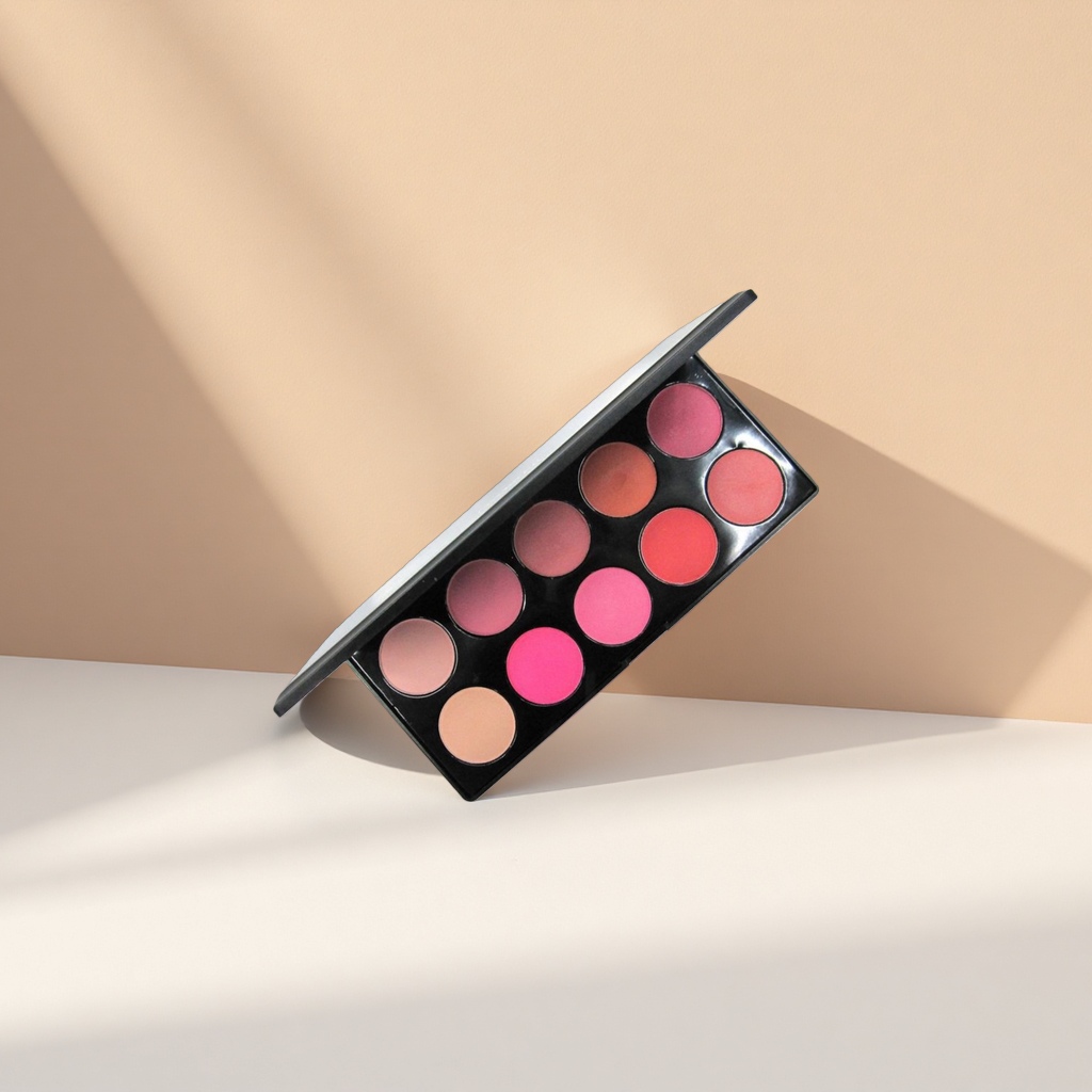 Makeup and lipstick palette set of 12 colors, fine and long-lasting powder without smudge details Picture