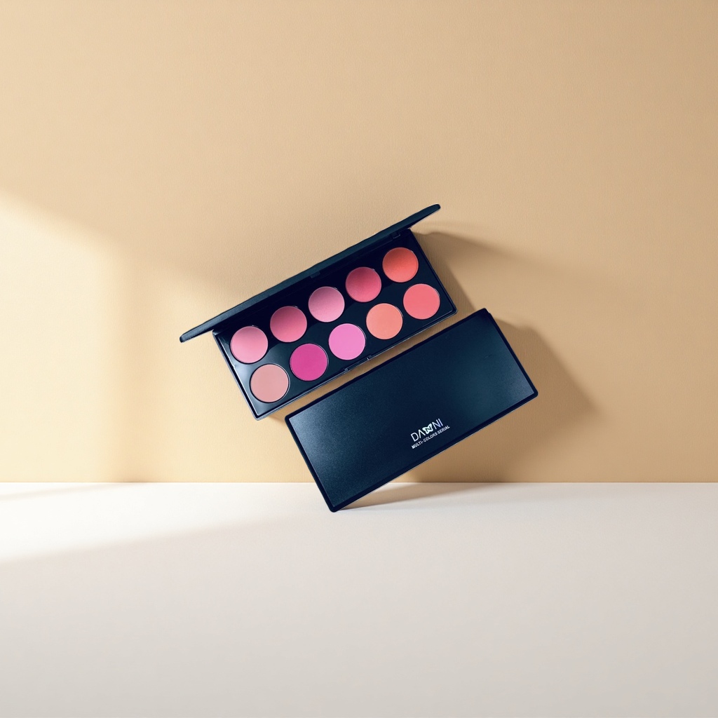 The makeup and eyeshadow palette features a multi-color combination with fine and long-lasting powder that won't smudge Specification image