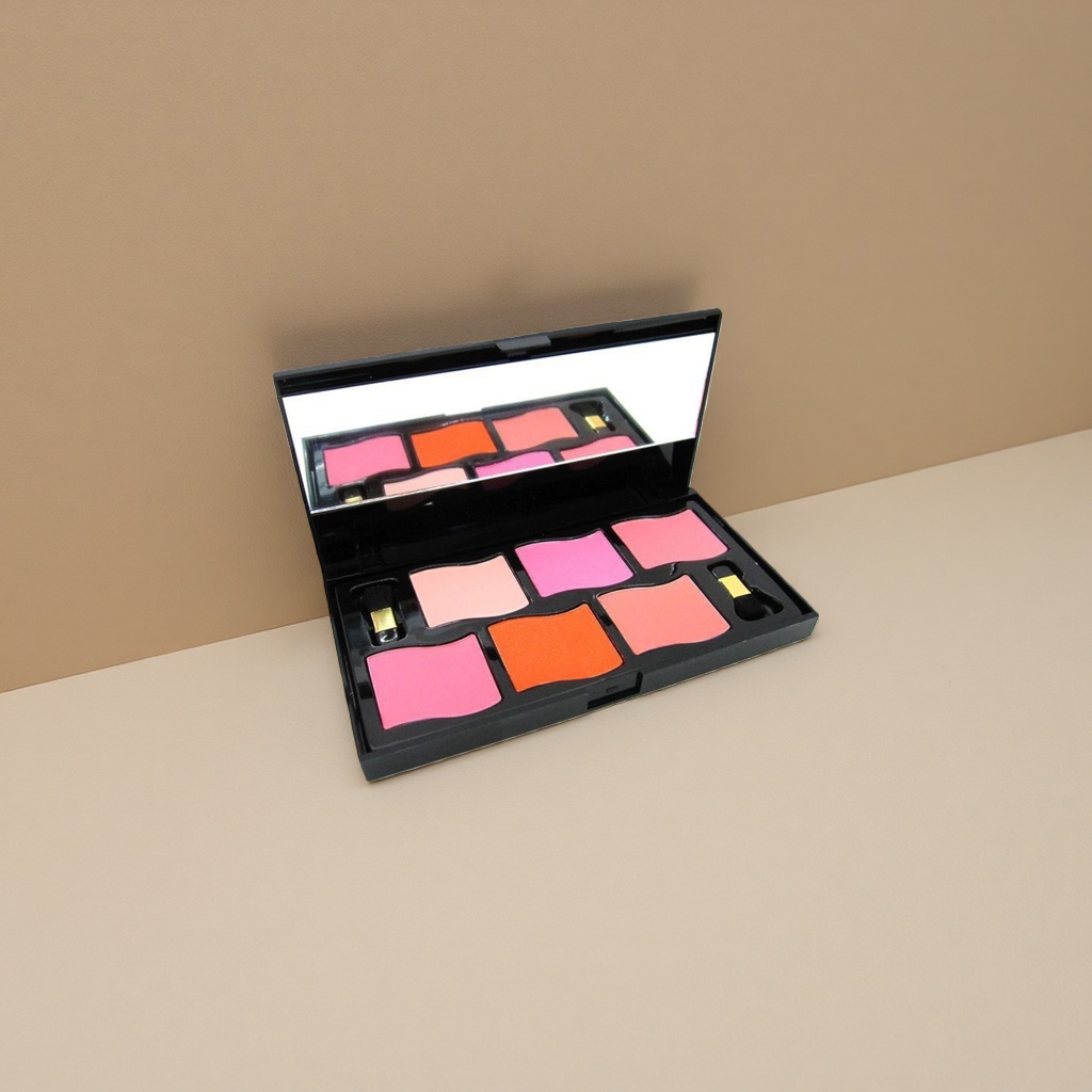 Makeup palette, multi-color eyeshadow palette, powder compact set, 12-color makeup palette, beauty tool box details Picture