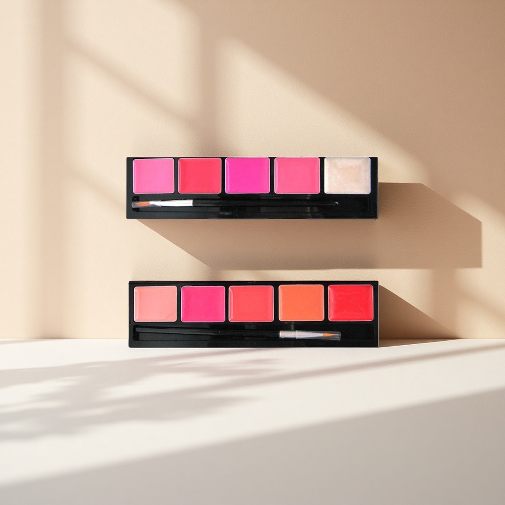 Makeup plate, lip color plate, multi-purpose makeup plate, powder compact plate, portable touch-up box Application Scenario
