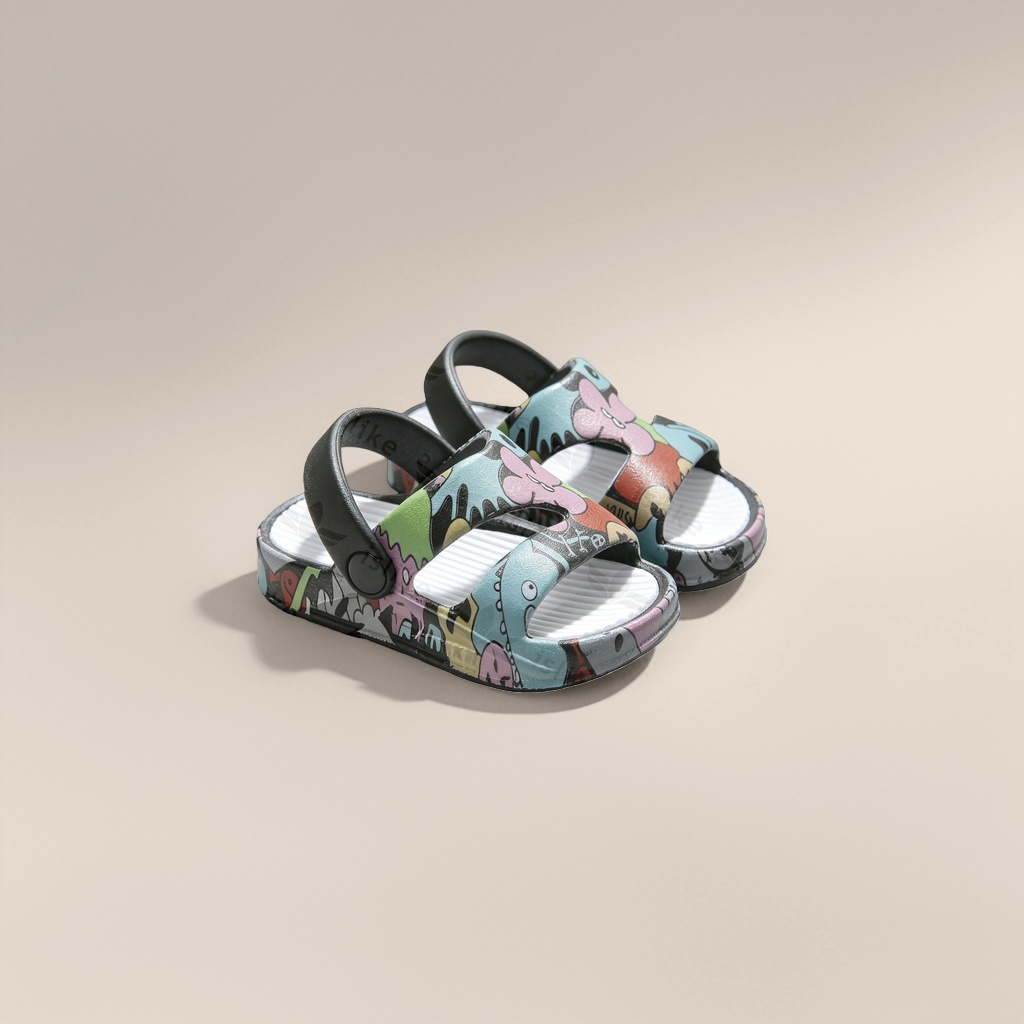 彩色卡通图案儿童凉鞋防滑透气软底 toddler shoes