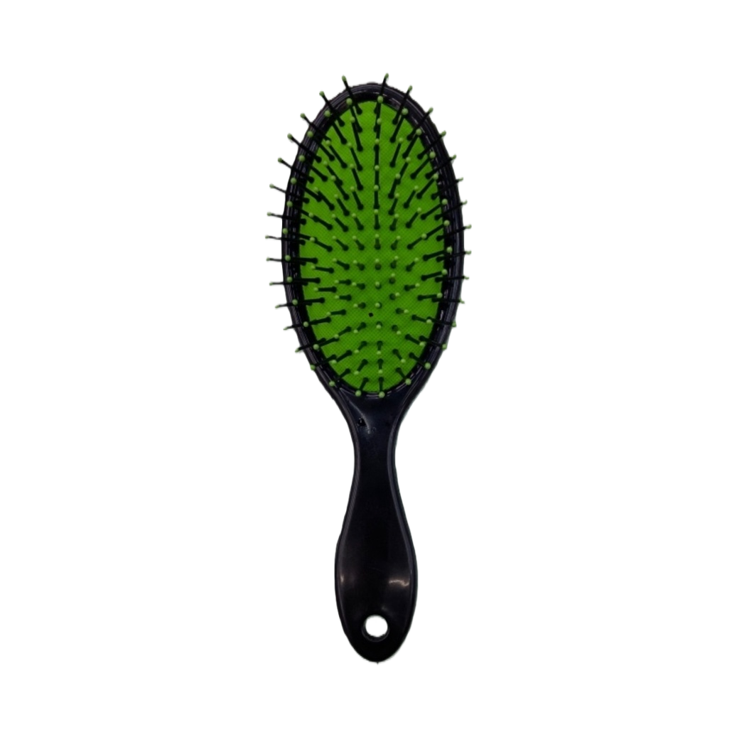 Green comb surface, black handle, smooth hair care and anti-static comb Item Picture