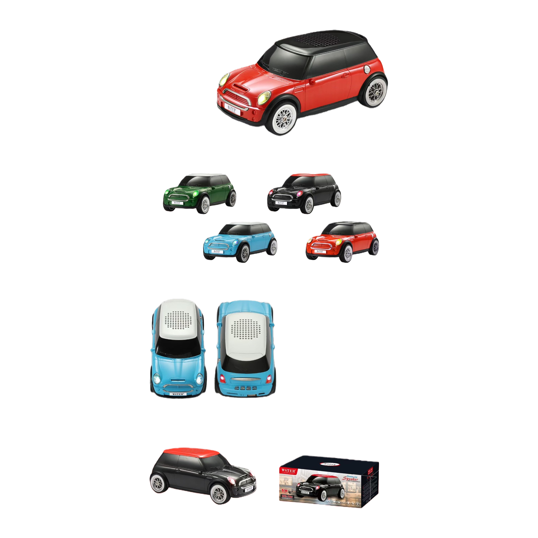 WSTER WS 790 car-shaped Bluetooth speaker portable stereo with clear sound quality Item Picture