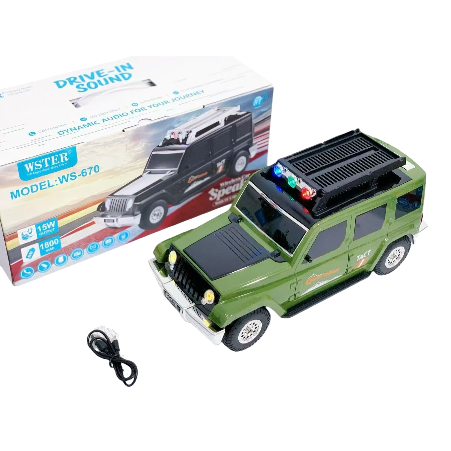 The WS 670 Bluetooth speaker for off-road vehicles offers clear sound quality, is portable for outdoor use, and is waterproof for music playback Item Picture