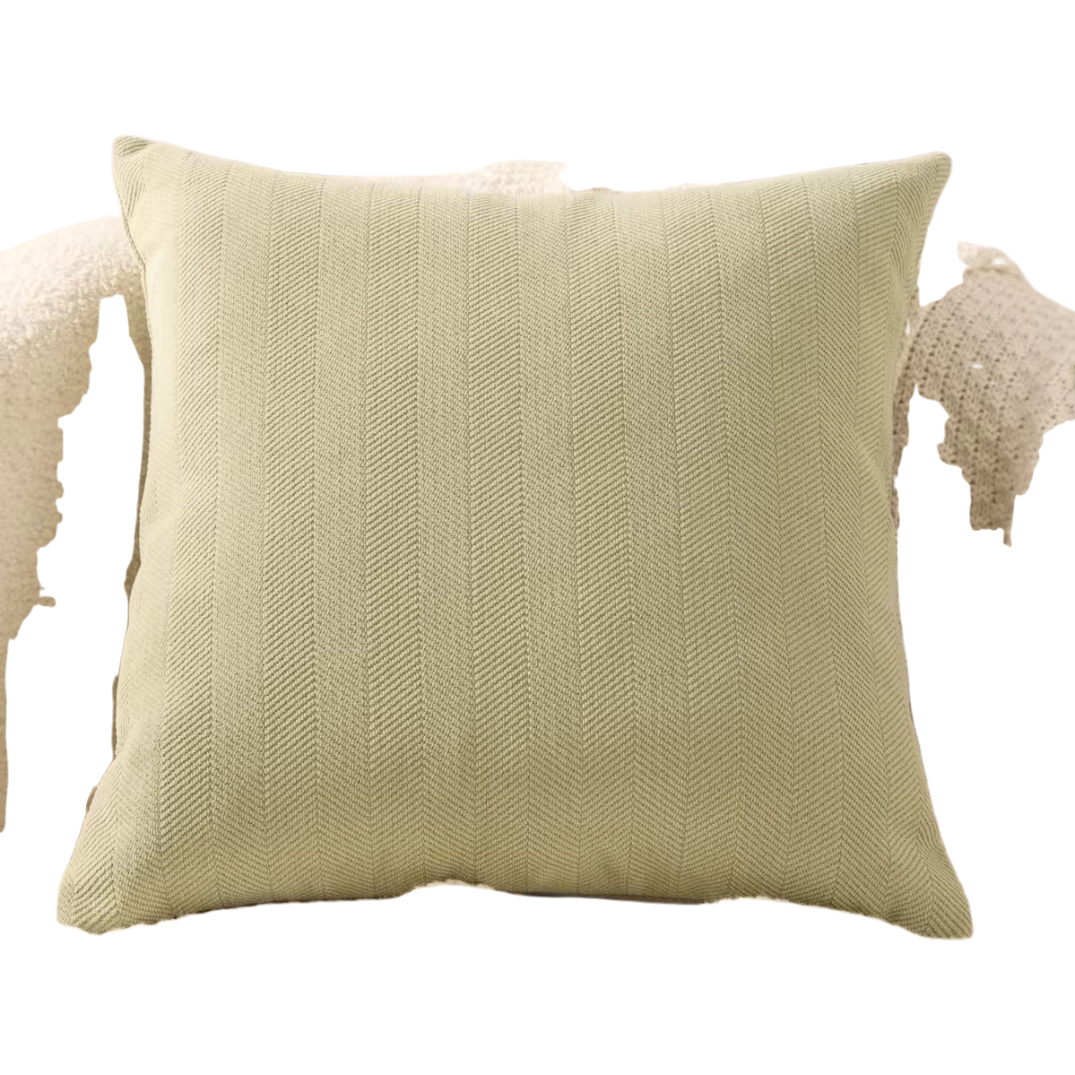 2026 new custom sleep aid light green herringbone pattern throw pillow, breathable, soft and comfortable, thickened filled cushion Item Picture