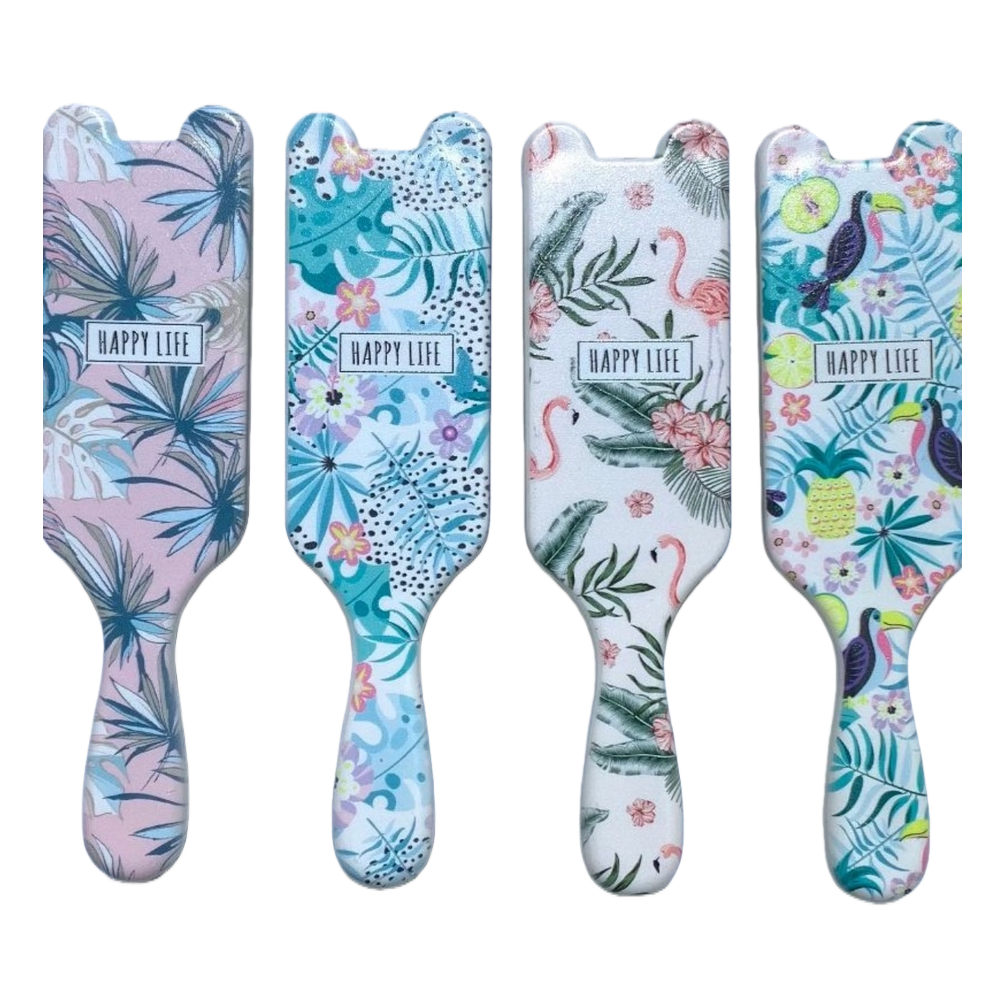 Tropical floral pattern comb anti-static smooth hair care comb Item Picture