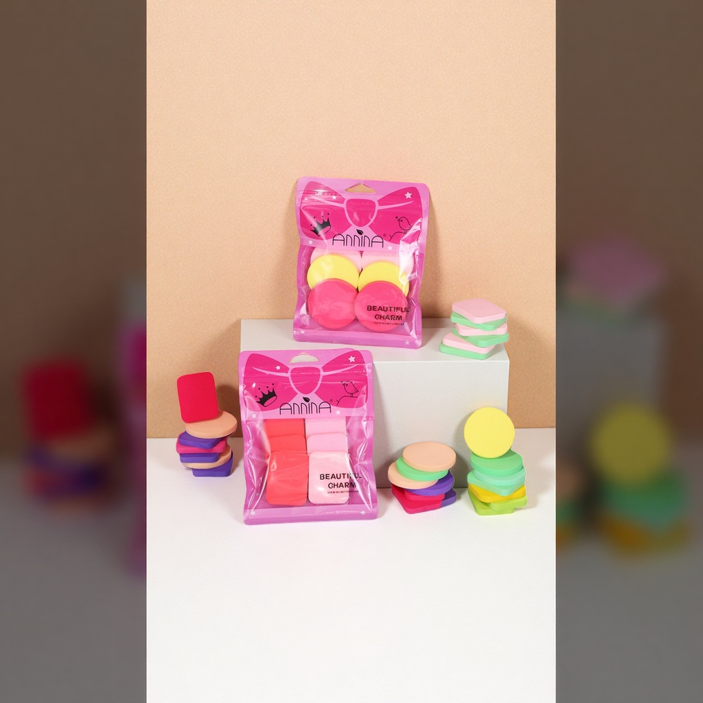 Colorful makeup sponges, soft makeup application tools, moisturizing and non-flaking, essential for exquisite beauty Specification image