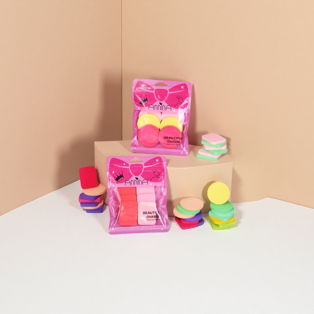 Colorful makeup sponges, soft makeup application tools, moisturizing and non-flaking, essential for exquisite beauty