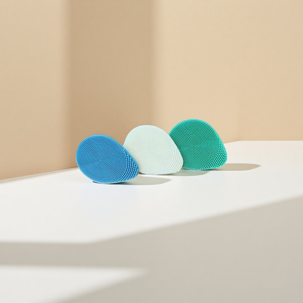 Azul blanco verde silicona limpiador suave limpieza exfoliante suave no daña la piel Application Scenario
