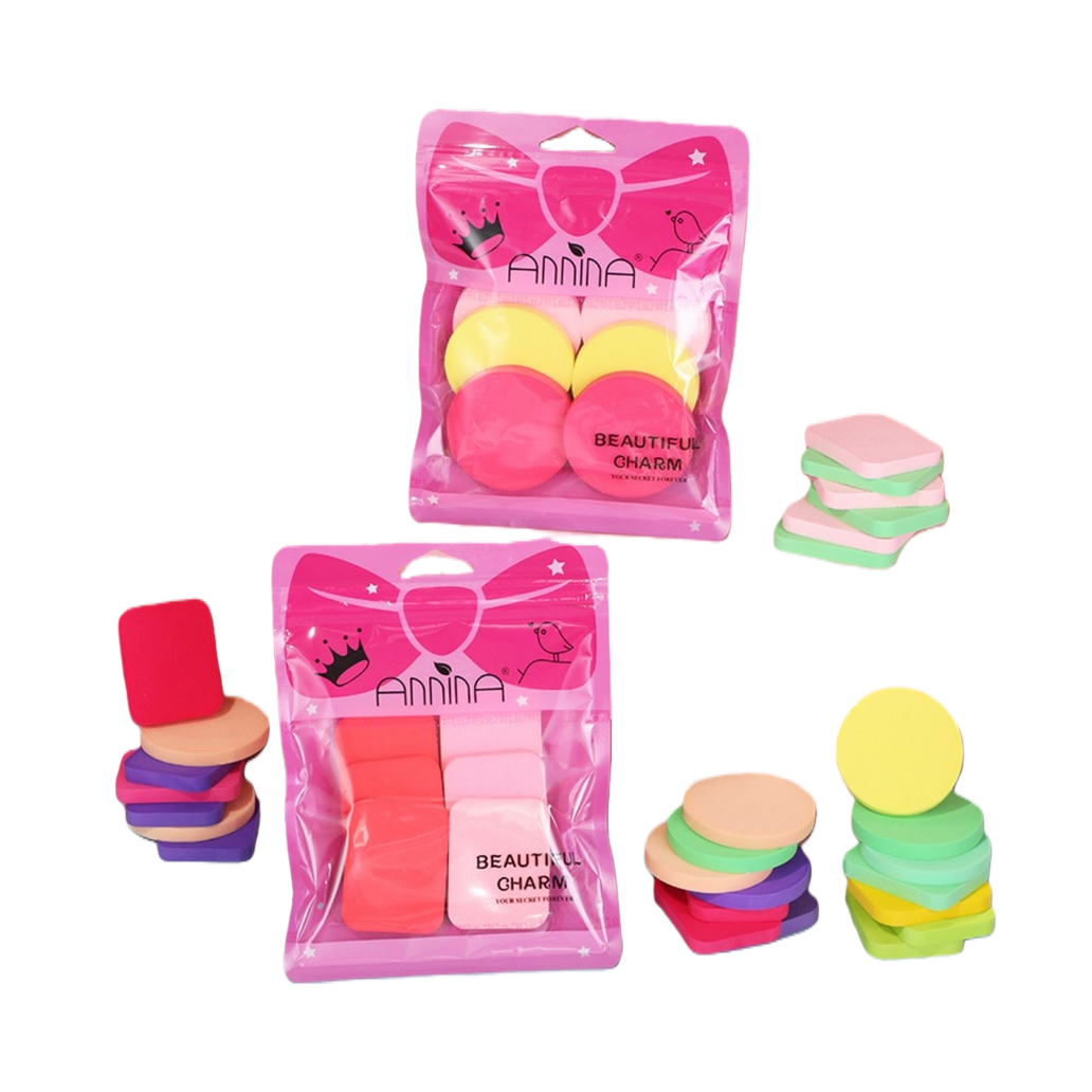 Colorful makeup sponges, soft makeup application tools, moisturizing and non-flaking, essential for exquisite beauty Item Picture