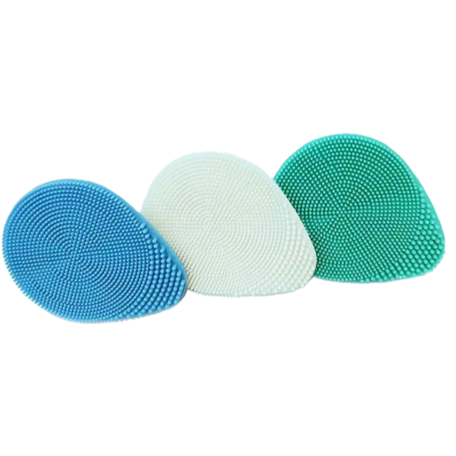 Azul blanco verde silicona limpiador suave limpieza exfoliante suave no daña la piel Item Picture