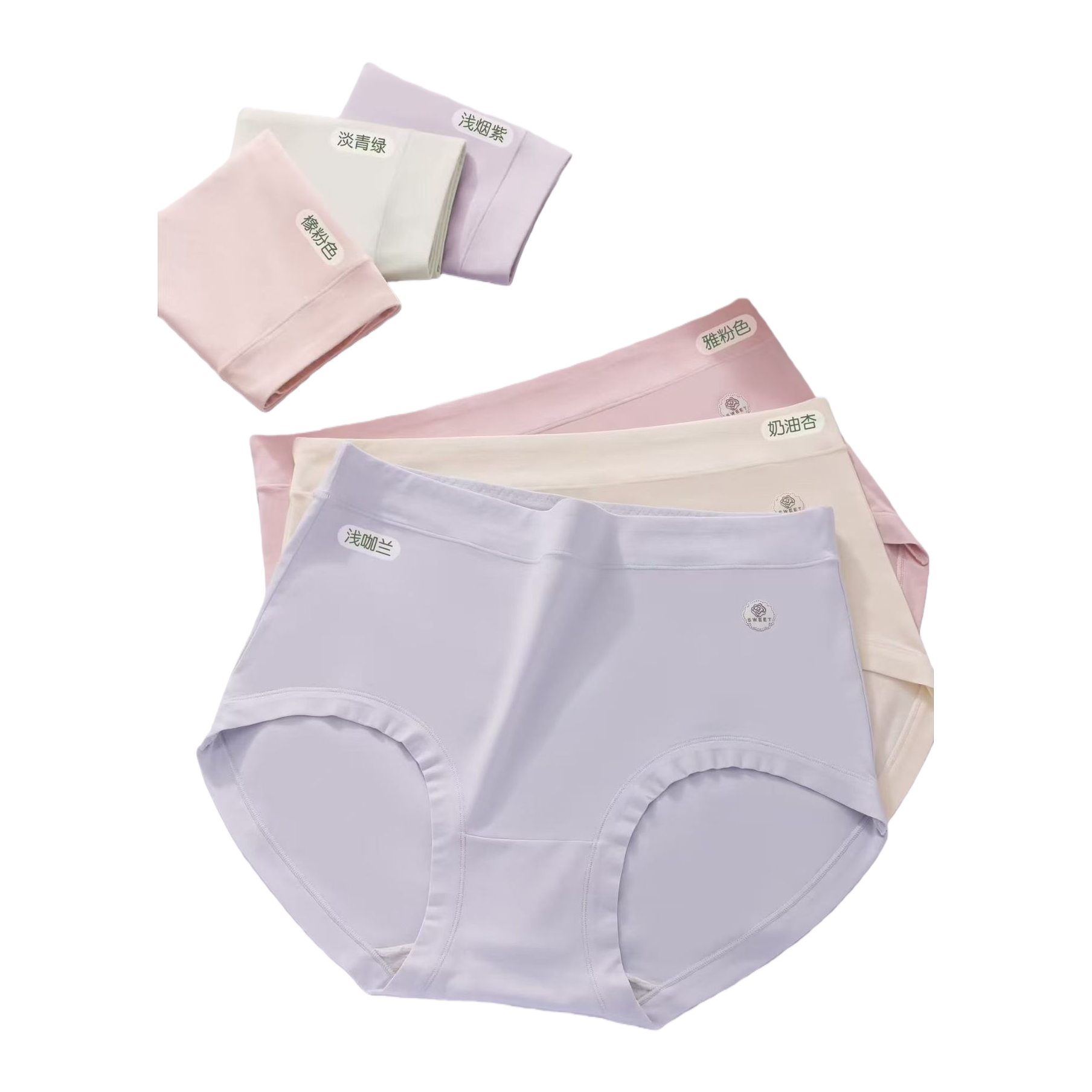 50-piece skin-friendly cotton underpants, 7A antibacterial cotton crotch, multiple colors to choose from, comfortable cloud feel Item Picture