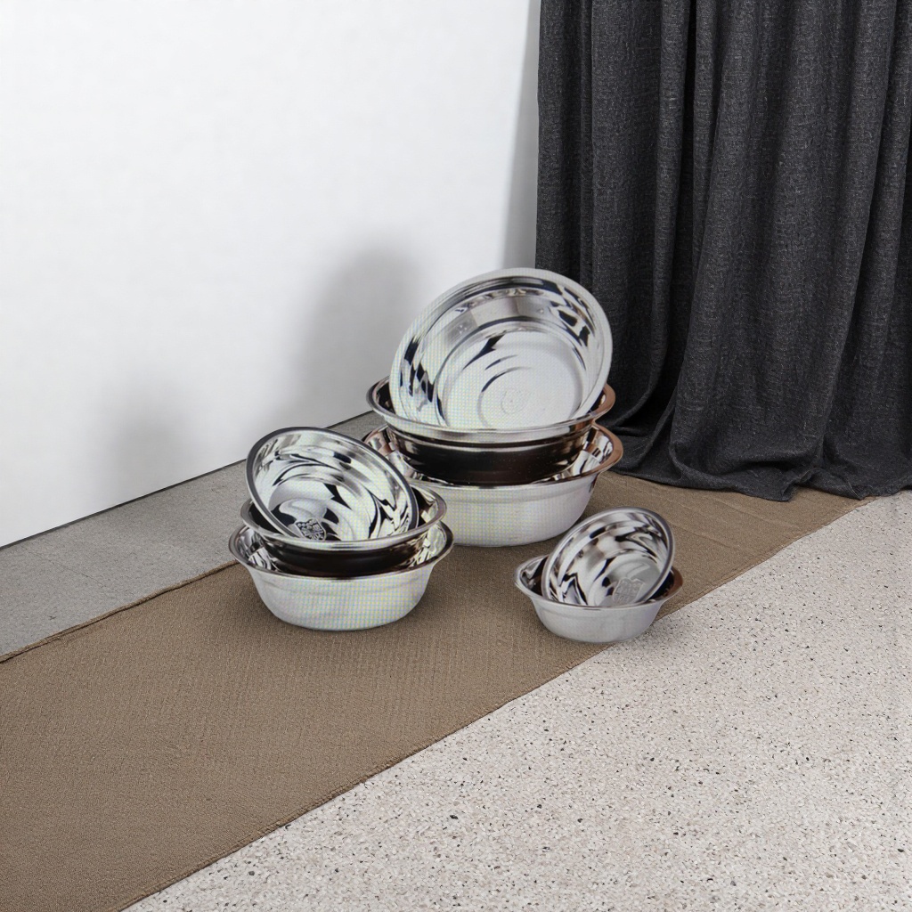 Stainless steel bowls, large-capacity household anti-rust and high-temperature resistant tableware, kitchenware