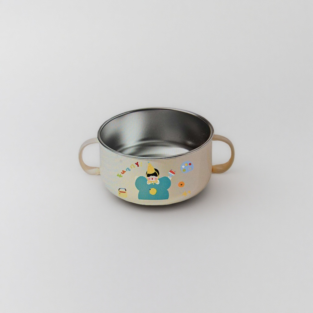 Cartoon-patterned stainless steel children's dinner bowls are shockproof, durable, portable for outdoor use and have a cute design Specification image