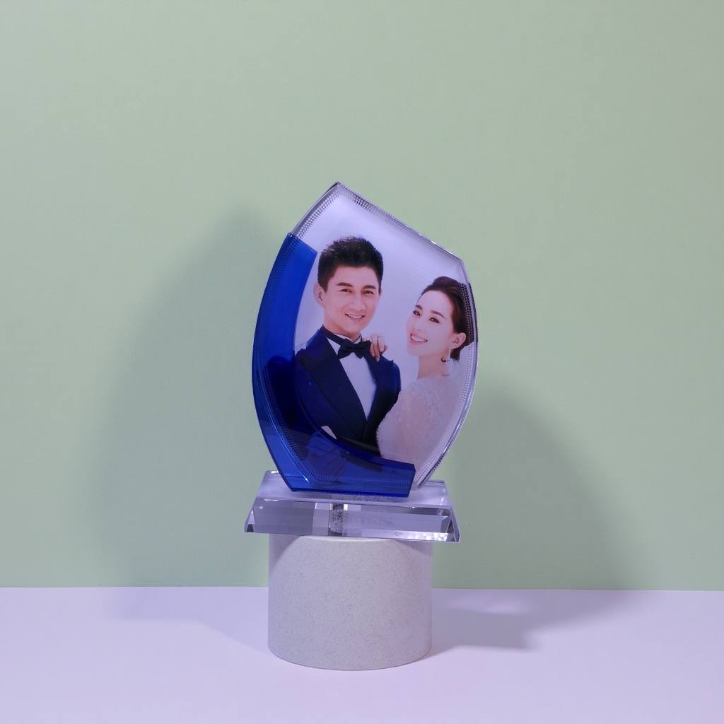 Heat transfer sublimation handicrafts can be printed with Blue Bay crystal glass products