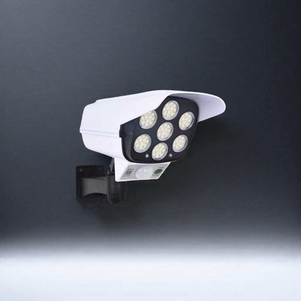 Solar-powered simulation monitoring intelligent light-controlled wall lamp, outdoor waterproof and dustproof night vision
