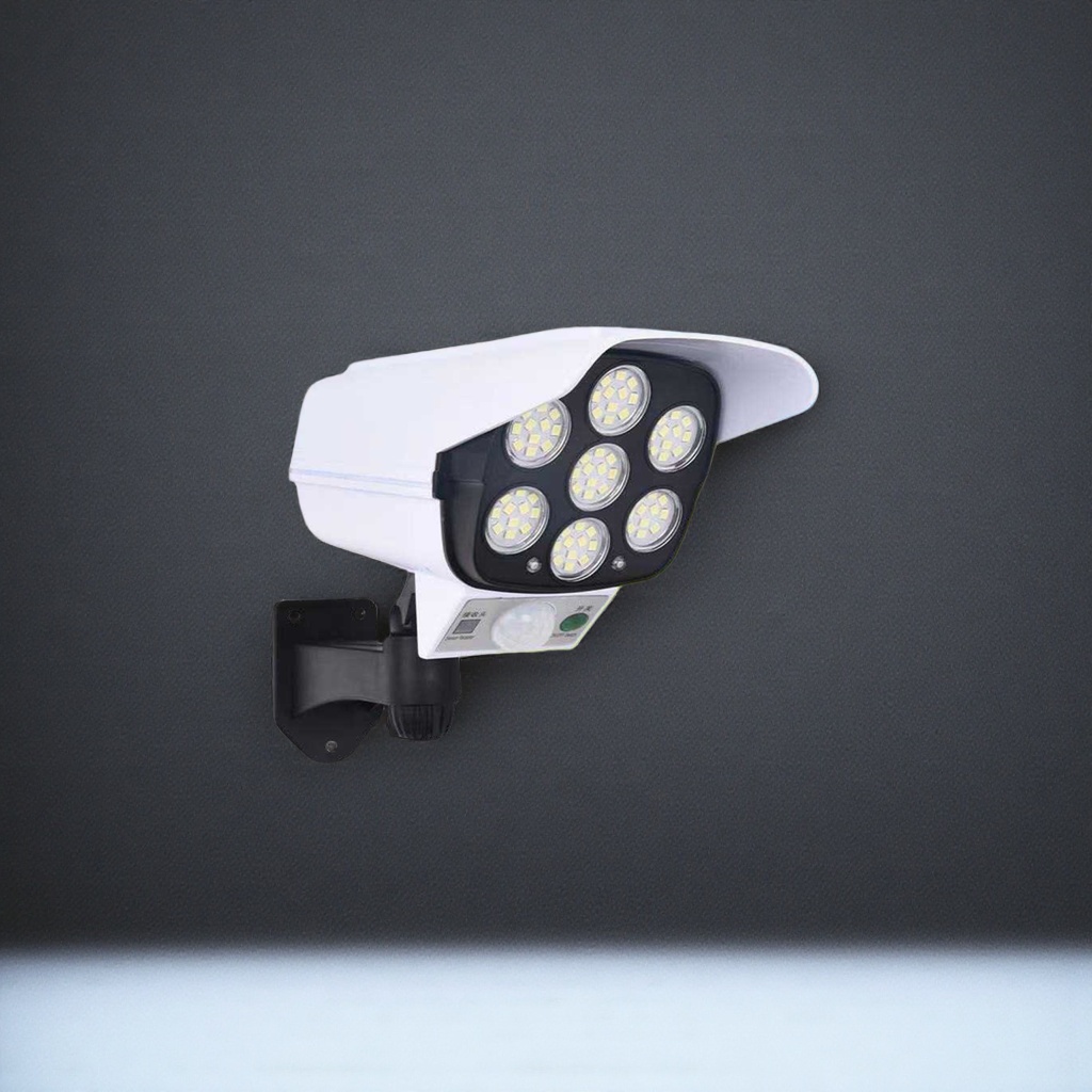 Solar-powered simulation monitoring intelligent light-controlled wall lamp, outdoor waterproof and dustproof night vision Application Scenario
