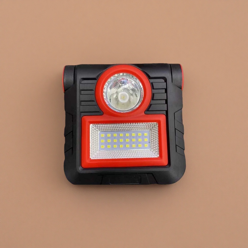 Red and black LED work light, dust-proof, water-proof, strong light, portable industrial use details Picture