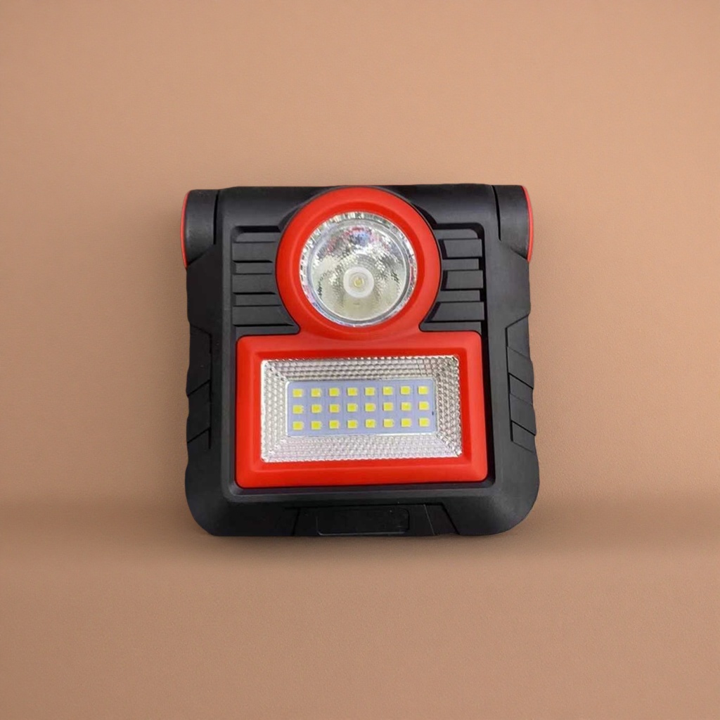 Red and black LED work light, dust-proof, water-proof, strong light, portable industrial use Specification image