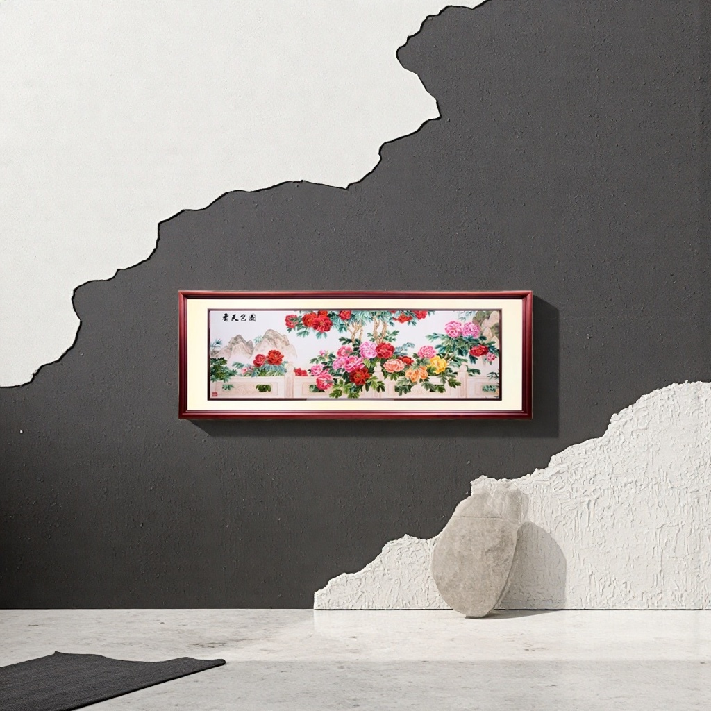 花卉山水画装饰画客厅卧室挂画简约艺术画框装裱画