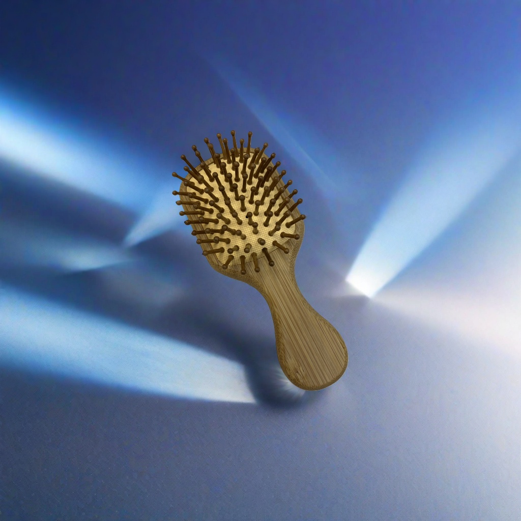 Natural material Nan bamboo air cushion massage comb, wooden comb, anti-static smooth comb, large-toothed comb Specification image