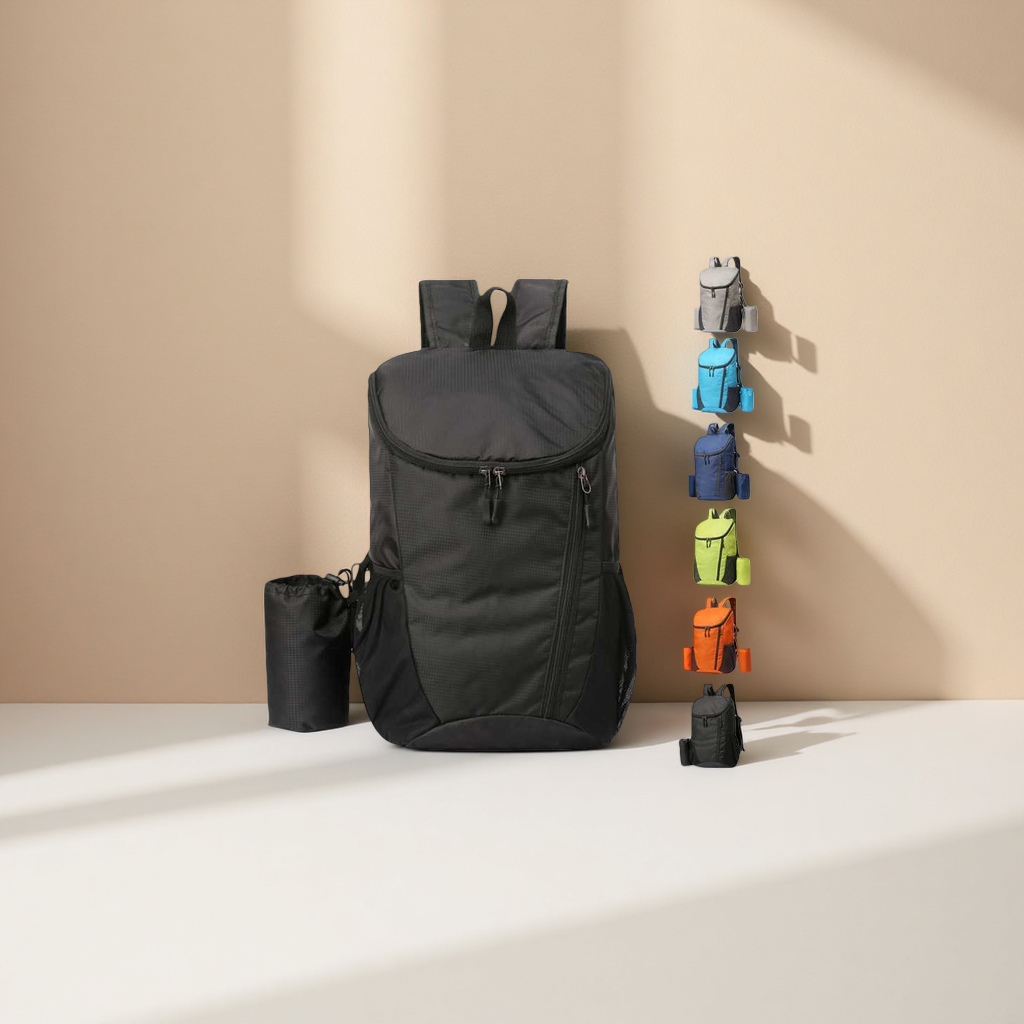 Black backpack with large capacity student commuting travel storage bag details Picture