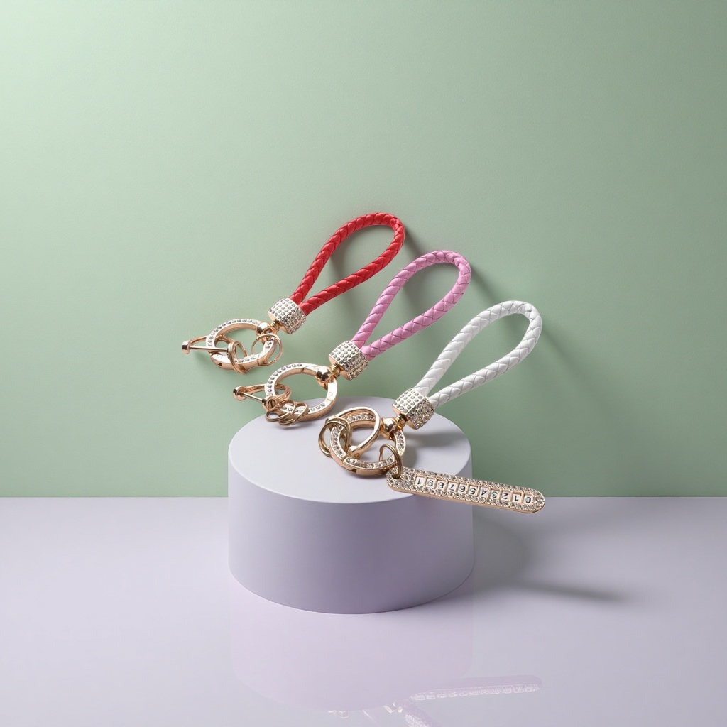 DIY creative hanging ornaments and decorative keychains made of woven rope details Picture