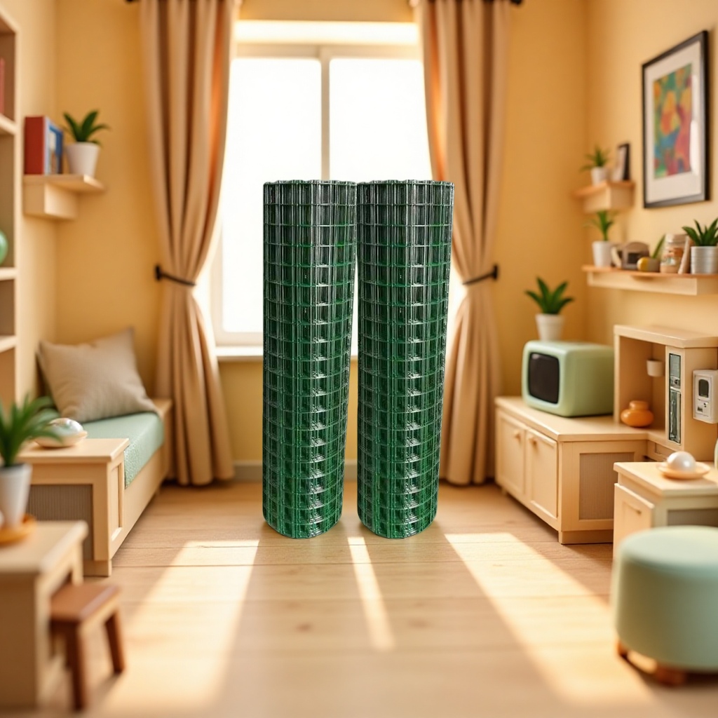 Green wire mesh roll anti-theft fence protective net courtyard enclosure reinforcement material details Picture
