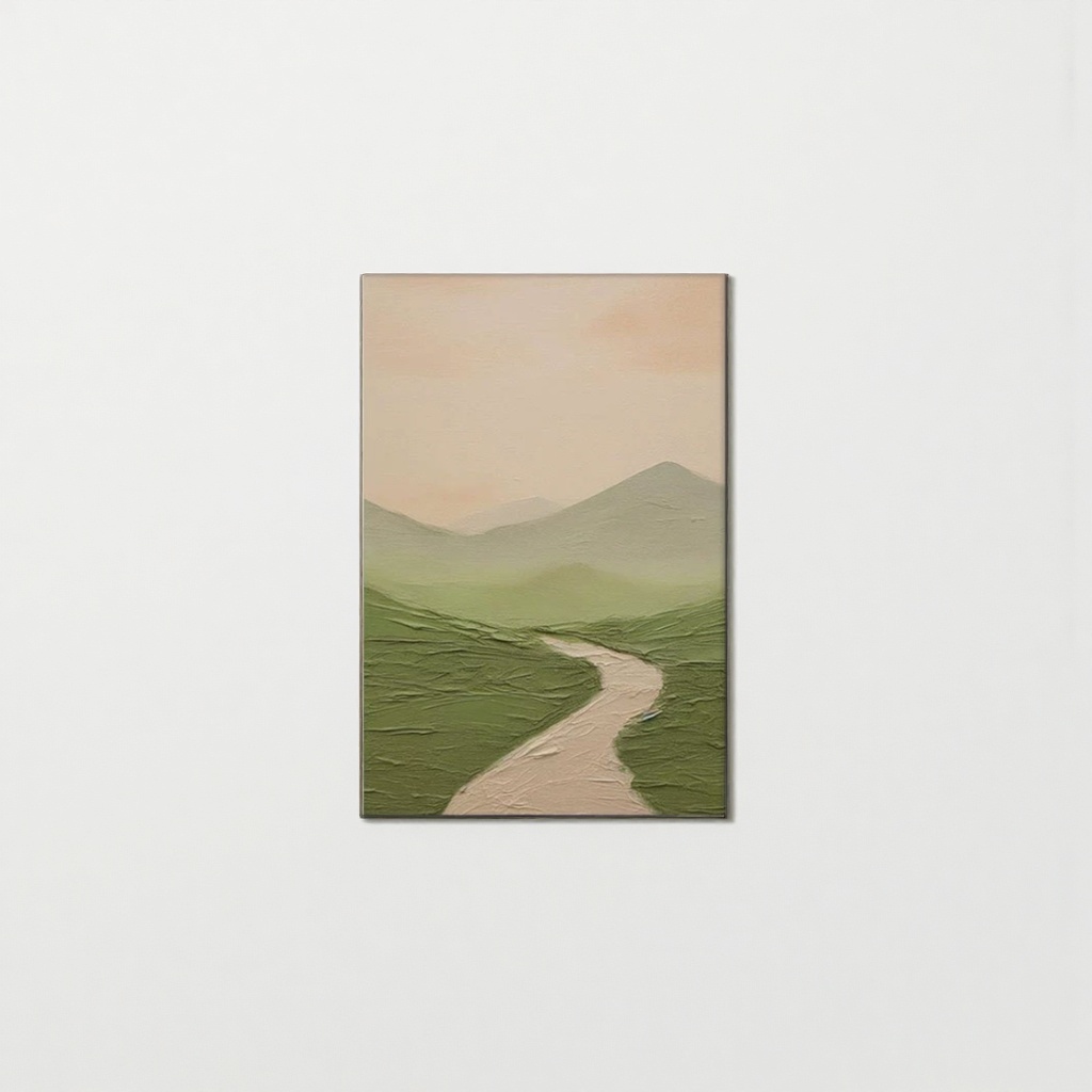 Landscape paintings, mountain and river freehand paintings, oil paintings, decorative paintings, interior wall art paintings details Picture