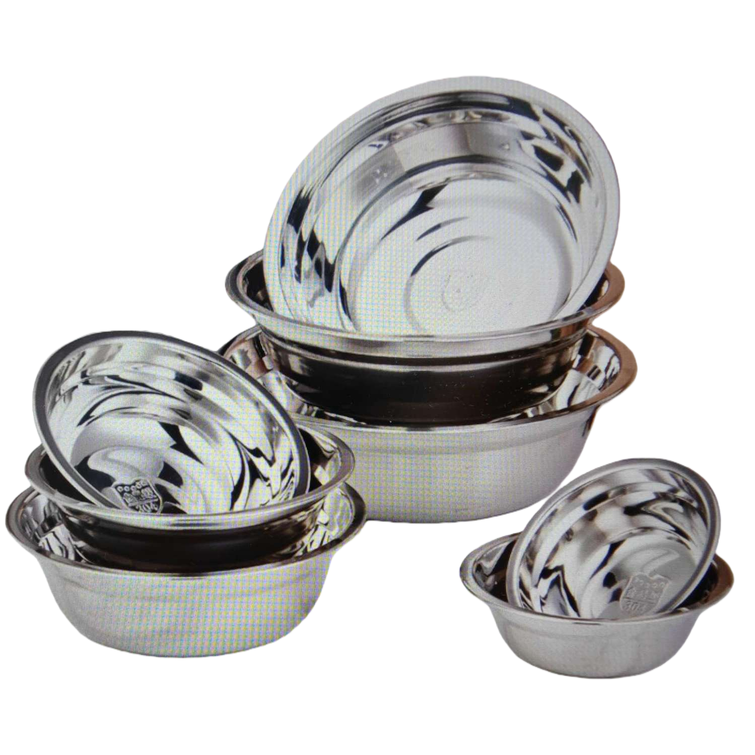 Stainless steel bowls, large-capacity household anti-rust and high-temperature resistant tableware, kitchenware Item Picture